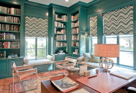 teal-blue-home-office-contains-of-wooden-desk-modern-chair-window-sofa-beautiful-curtains-and-bookshelves-with-books-collection